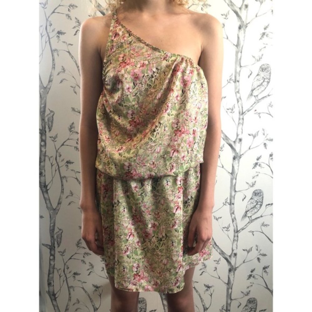 Kristina Ti Floral Asymmetrical Dress Size 40 - Picture 3 of 6